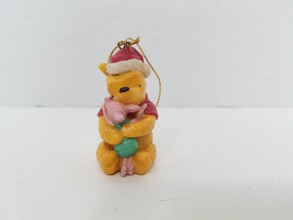Vintage Winnie The Pooh and Piglet Holiday Christmas Ornament 2"
